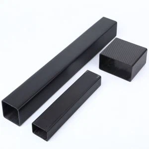 Tanperati reziste materyèl 3K Kabòn Fibre Rektang Tib